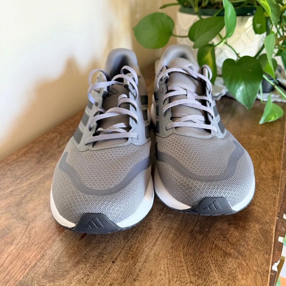 Adidas Runfalcon 5 Men 12 Grey Running Shoes JH5185 Cloudfoam Ortholite Sneakers